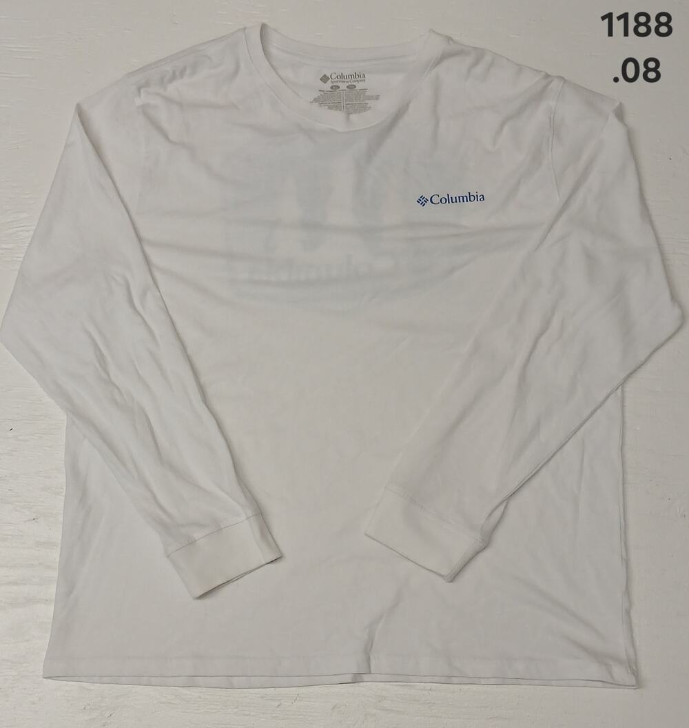 Columbia (XL) White Dri-Fit Long Sleeve Pullover Sweatshirt